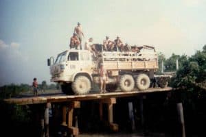 Jeden z mostów odbudowanych