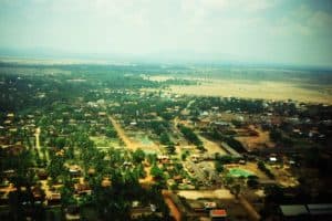 Kratie widziane ze śmigłowca