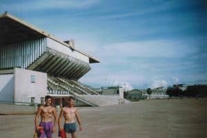 Reprezentanci Polski w biegu na 100 metrow w rocznice powstania ONZ...