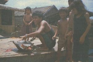 Wiska na j,Tonle Sap -szykujemy obiadek